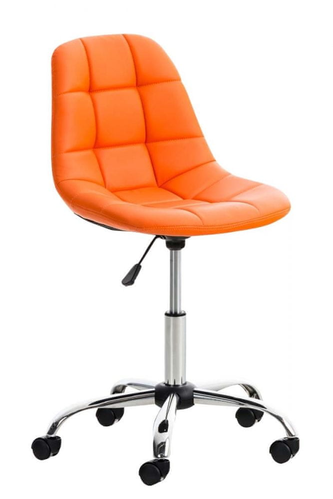 BHM Germany Kancelárska stolička Emil, syntetická koža, oranžová